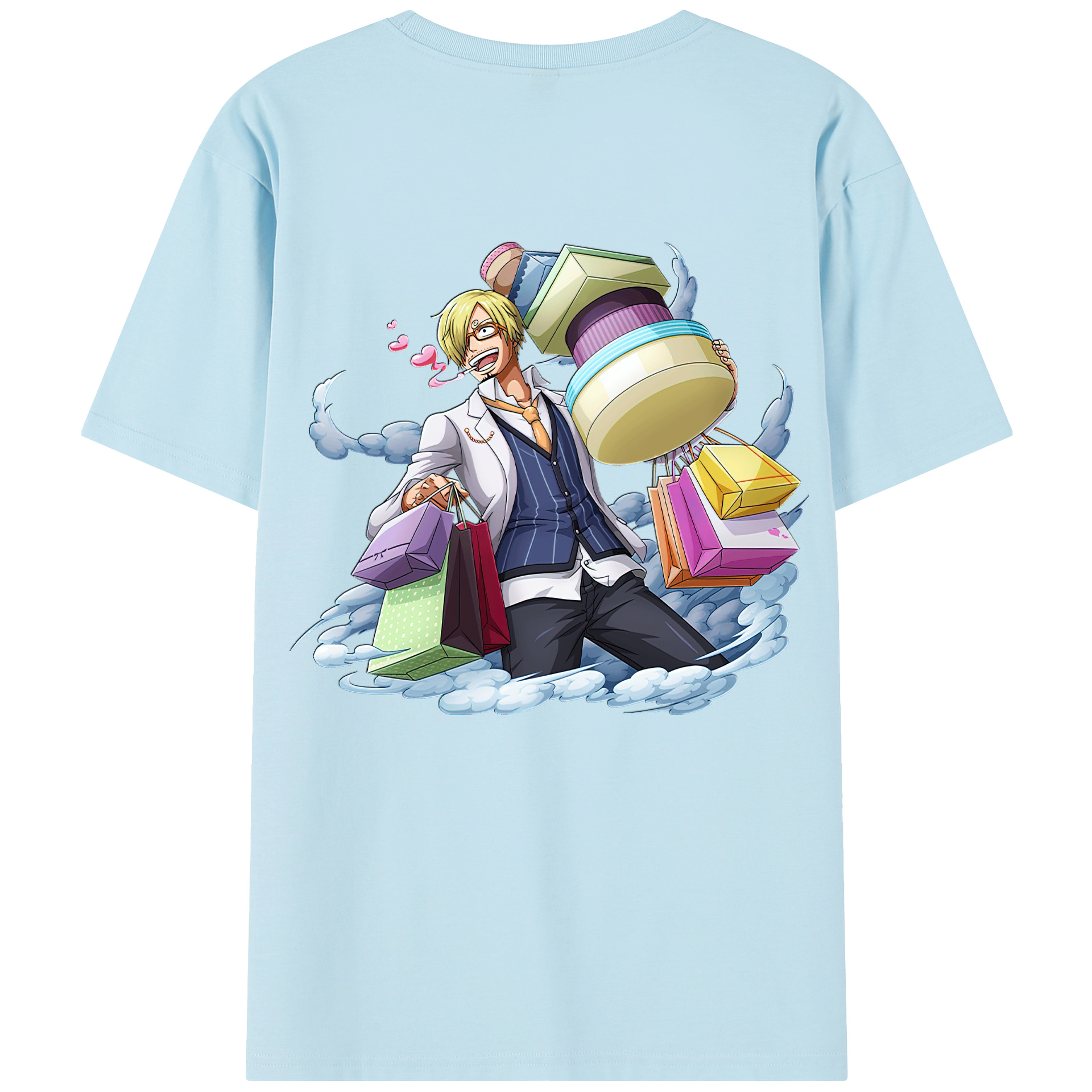 ワンピース サンジ ONE PIECE Sanji 綿100％半袖Tシャツ（背面プリント）